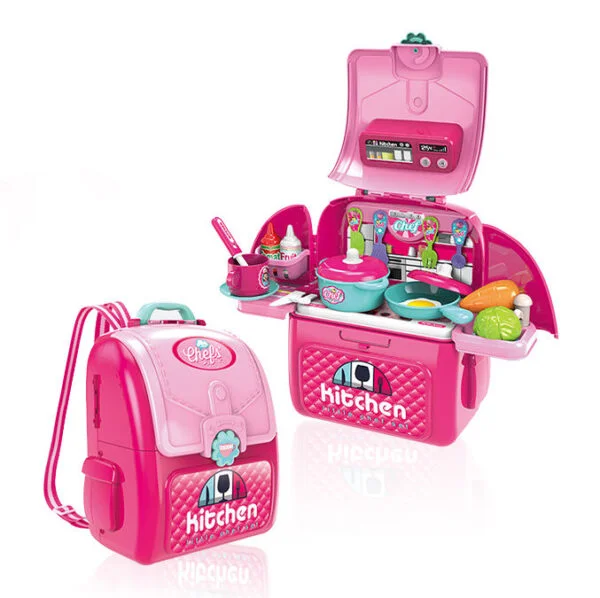 Toy Procurement China Girl Toys Mini Pretend Play Preschool Kitchen Sets Simulation Cooking Pink Color Kitchen Toy - Image 9