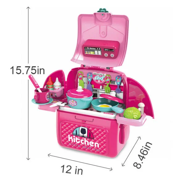 Toy Procurement China Girl Toys Mini Pretend Play Preschool Kitchen Sets Simulation Cooking Pink Color Kitchen Toy - Image 15