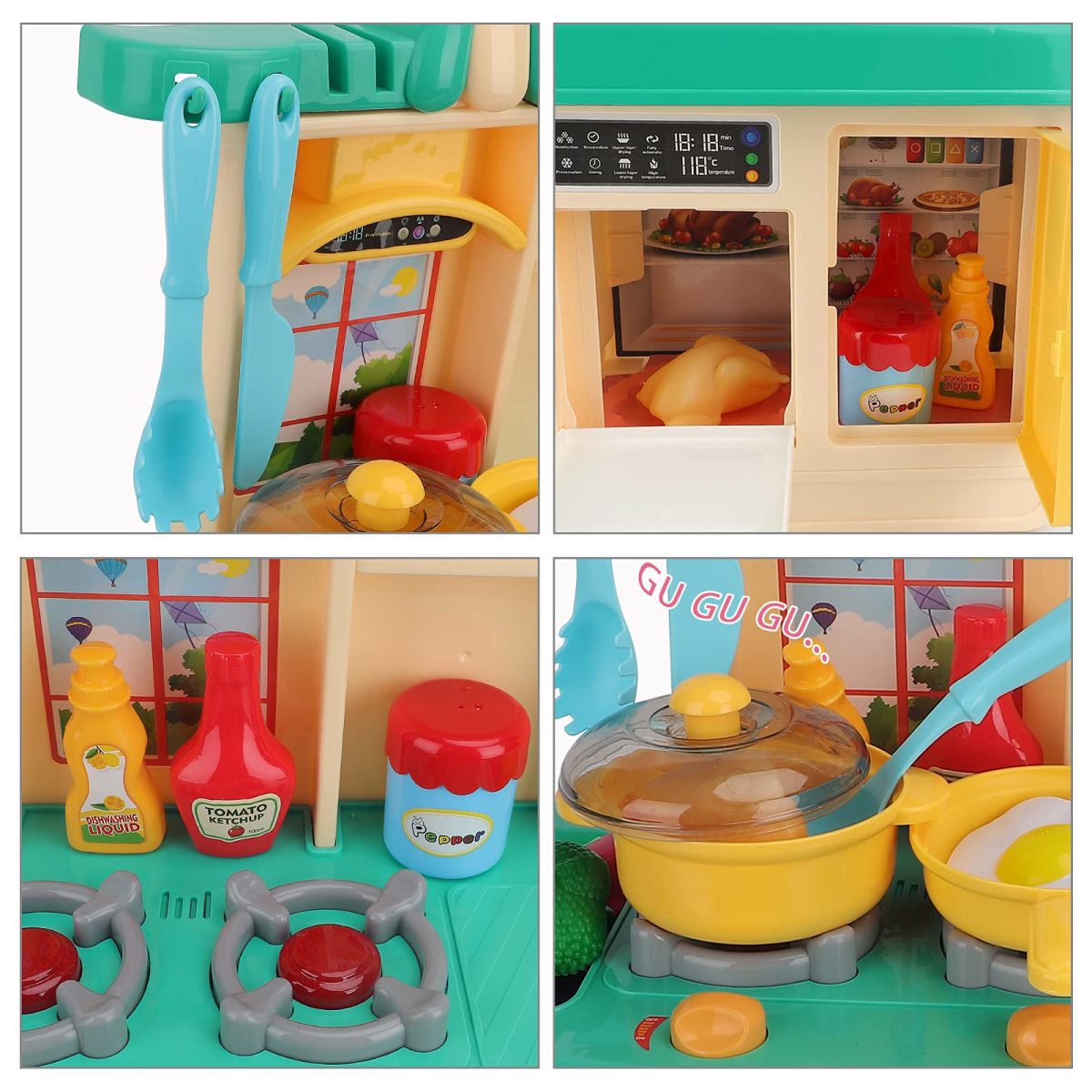 Export Quality Toys 23Pcs Kid Juguetes De Ninas Realistic Sounds Lights Running Water Role Play Kitchen Set Kitchen Toys - Image 7