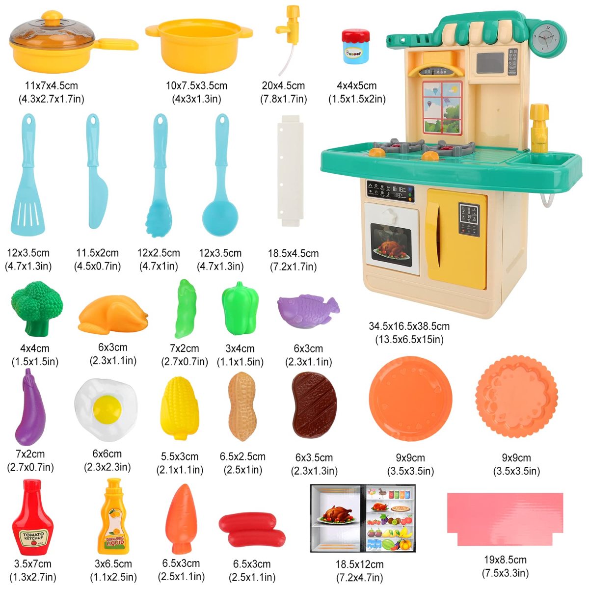 Export Quality Toys 23Pcs Kid Juguetes De Ninas Realistic Sounds Lights Running Water Role Play Kitchen Set Kitchen Toys - Image 10