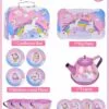 Toy Distributor China Kitchen Toys Pretend Play Preschool Metal Afternoon Tea Food Card Toy Tea Party Set for Girl - Image 22