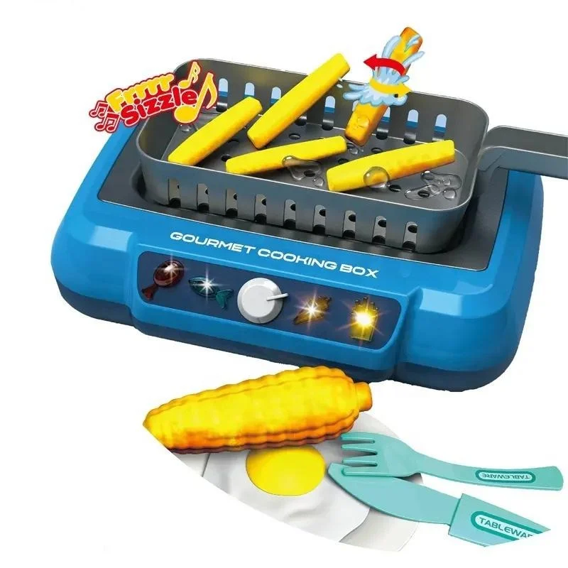 Wholesale Toy Supplier Miniature Gourmet Cooking Box Simulator Mini Kitchen Toys Real Cooking Tools Set For Kids - Image 5