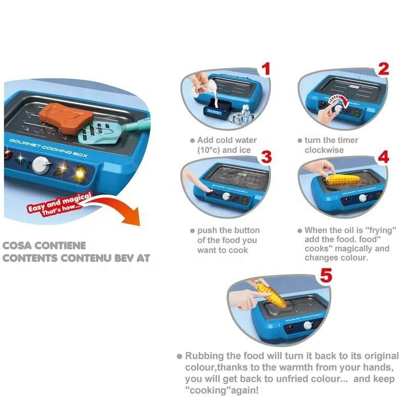 Wholesale Toy Supplier Miniature Gourmet Cooking Box Simulator Mini Kitchen Toys Real Cooking Tools Set For Kids - Image 7
