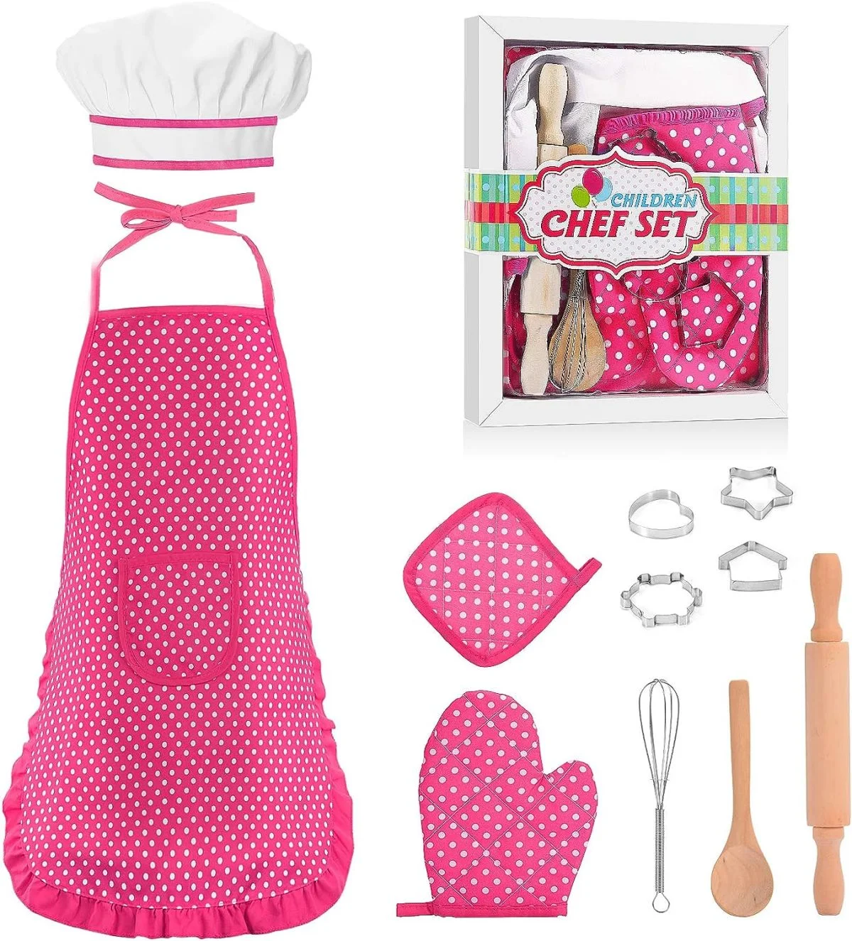 Large Volume Toy Orders 11 Pieces Baby Children Coton Apron Kitchen Cake Baking Cooking Tools Kitchen Toys - Image 2