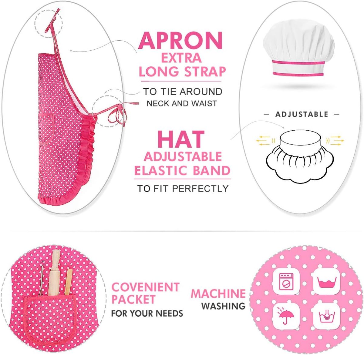 Large Volume Toy Orders 11 Pieces Baby Children Coton Apron Kitchen Cake Baking Cooking Tools Kitchen Toys - Image 7