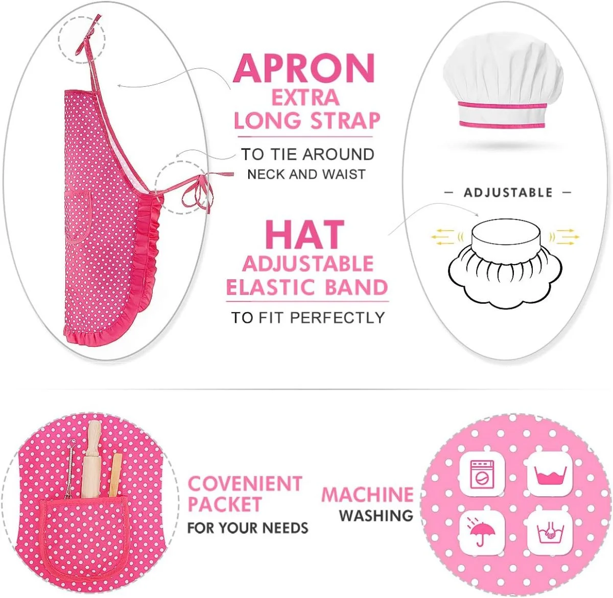 Large Volume Toy Orders 11 Pieces Baby Children Coton Apron Kitchen Cake Baking Cooking Tools Kitchen Toys - Image 8