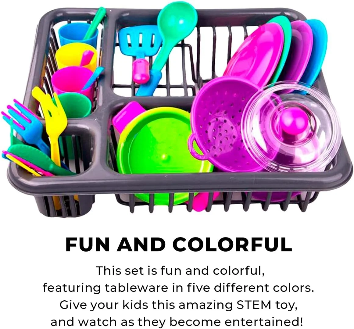 Bulk Pricing Toys 28 Pieces Lightweight plastic Durable Easy Clean Educational Kids Kitchen Set Toy Accessories For Children Learning - Image 14