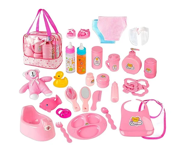 30 Piece Baby Doll Care Accessories Pretend Play Set Toy - Image 2
