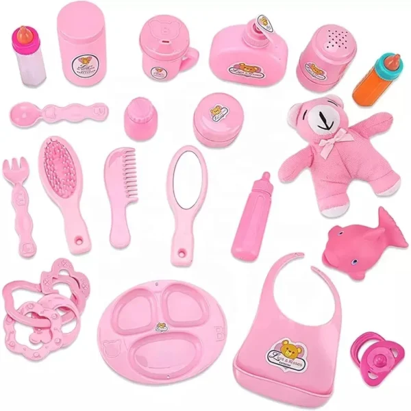 30 Piece Baby Doll Care Accessories Pretend Play Set Toy - Image 12