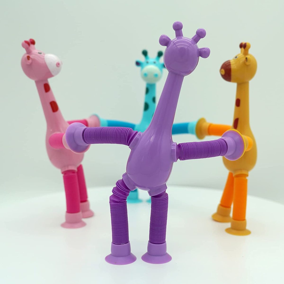 OEM Toy Manufacturer Novel Puzzle Luminous Cartoon Giraffe Retractable Suction Cup Variety Shapes Educational Decompression Pop Fidget Toy - Image 13