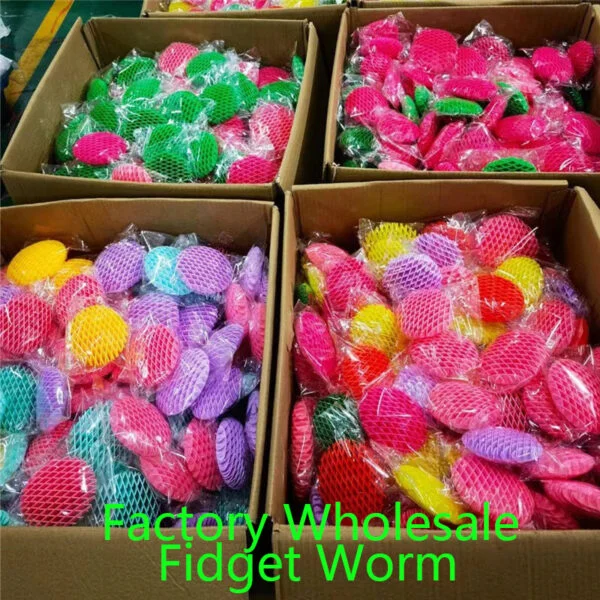 Toy Wholesaler China Tik Tok Stress Relief 3D Elastic Fidget Toy 3D Fidget Worm Toy - Image 18