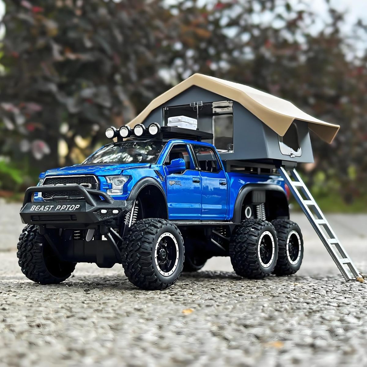 Toy Exporter China 1:24 Raptor F150 Big Wheel Alloy Diecast Car Model with Sound Light Pull Back Car Toys - Image 10