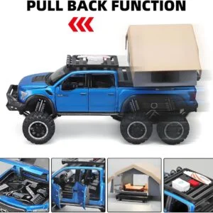 Toy Exporter China 1:24 Raptor F150 Big Wheel Alloy Diecast Car Model with Sound Light Pull Back Car Toys - Image 23