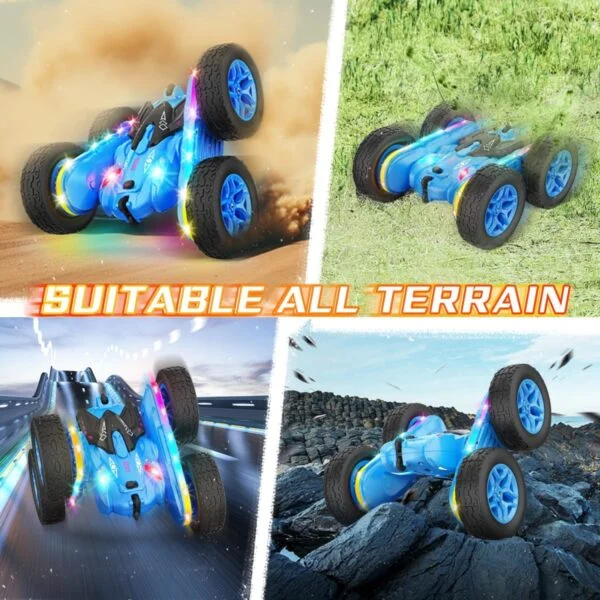 China Toy Distributor 4WD Remote Control Toy Stunt Car 3 Colors Rc Stunt Car Rotation 360 Remote Control Car with Strip Lights - Image 12
