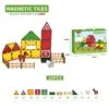 China Toy Factory 26Pcs Farm Series 7.5cm Magnetic Tiles Fun and Educational Magnetic Blocks - Image 24