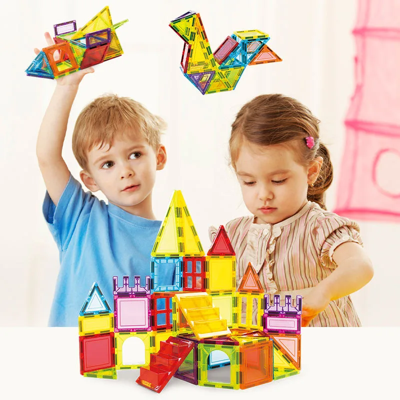 Toy Manufacturer China Toddler Kids Educational Toys 3D DIY Magnet Blocks Set Clear Magnetic Building Block Tiles For Children - Image 8