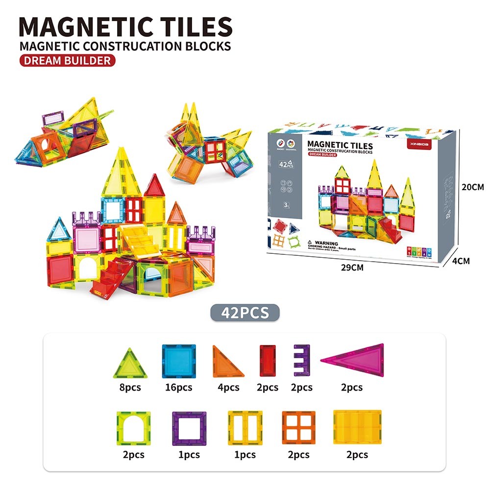 Toy Manufacturer China Toddler Kids Educational Toys 3D DIY Magnet Blocks Set Clear Magnetic Building Block Tiles For Children - Image 16