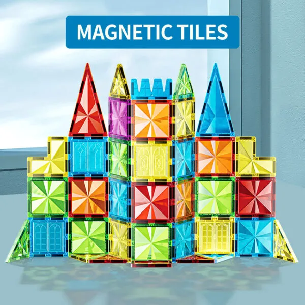 OEM Toys China 3D Construction Magnet Building Block Sets Educational DIY Plastic Tiles ABS Magnetic Tiles - Image 6