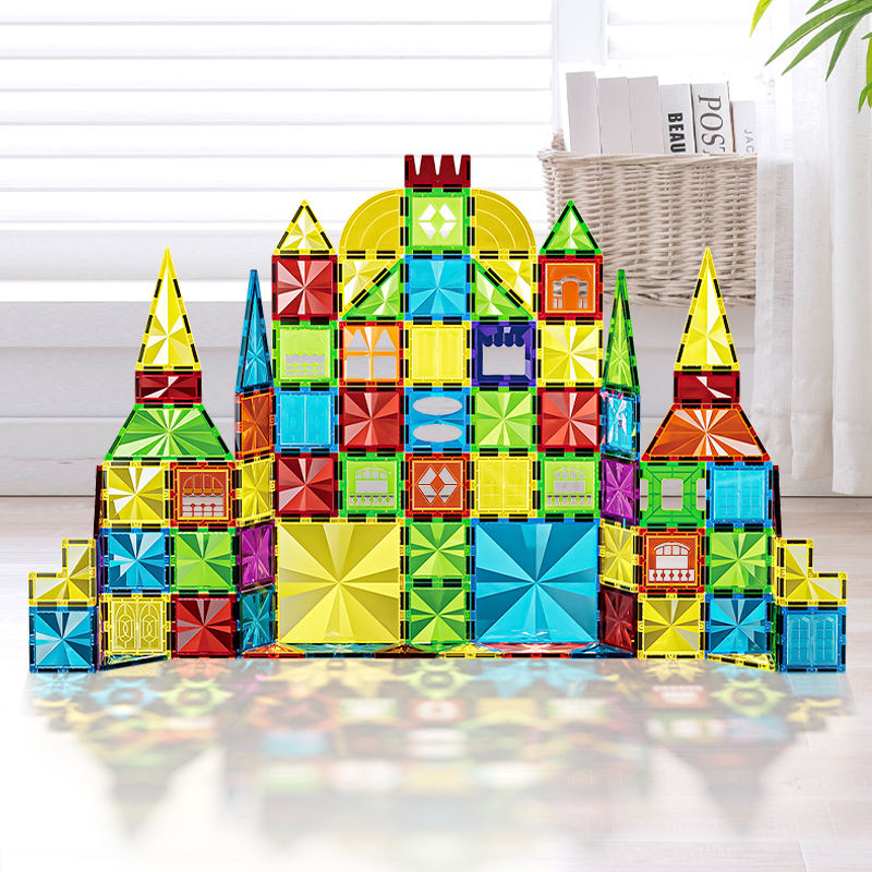 OEM Toys China 3D Construction Magnet Building Block Sets Educational DIY Plastic Tiles ABS Magnetic Tiles - Image 16