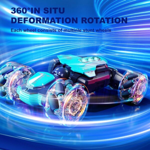 Toy Distributor China 2.4Ghz Gesture Sensing RC Stunt Car 360 Rotating 4WD Racing Feature Charger Included Transformable Car Toys - Image 12
