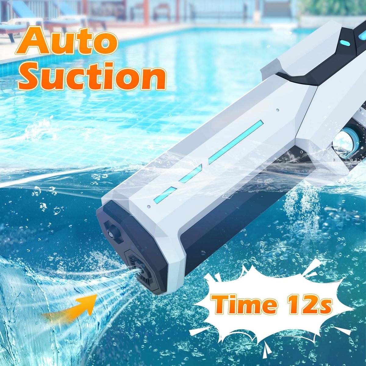 Factory Price Toys 2024 Water Gun Summer Toy Electric Automatic Water Gun Toy with Battery Squirt Strong Power Water Gun for Adults - Image 3