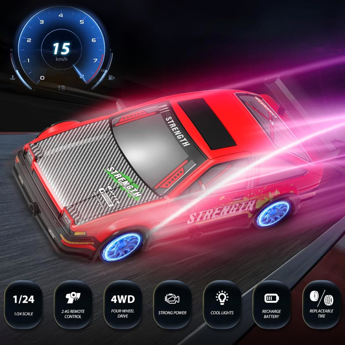 Bulk Pricing Toys 1:18 Scale Rc Drift Car Electric Remote Control Car Gaming 4WD Rc Racing Car Toys Gifts for Children - Image 3