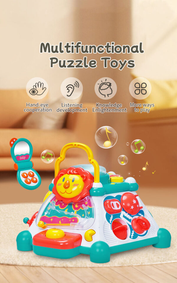 Best Toy Prices China Baby Early Learning Multi-function Puzzle Hexahedron Game Kids Educational Activity Cube Musical Toddlers Toys - Image 4