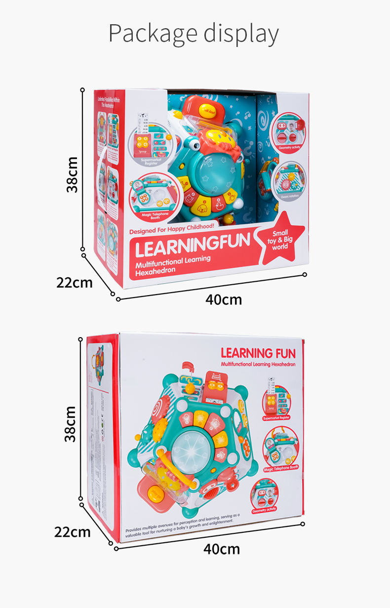 Best Toy Prices China Baby Early Learning Multi-function Puzzle Hexahedron Game Kids Educational Activity Cube Musical Toddlers Toys - Image 11