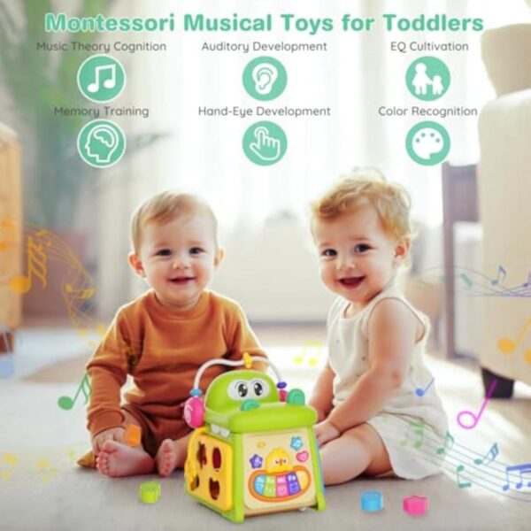 Baby Early Educational Toys Multi-functional Crocodile Polyhedron Seven-sided Drum Story Machine Xube for Baby Toy - Image 4