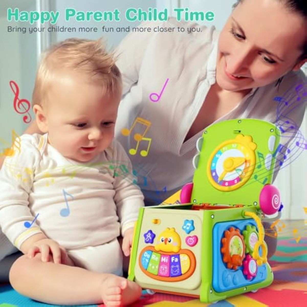 Baby Early Educational Toys Multi-functional Crocodile Polyhedron Seven-sided Drum Story Machine Xube for Baby Toy - Image 5