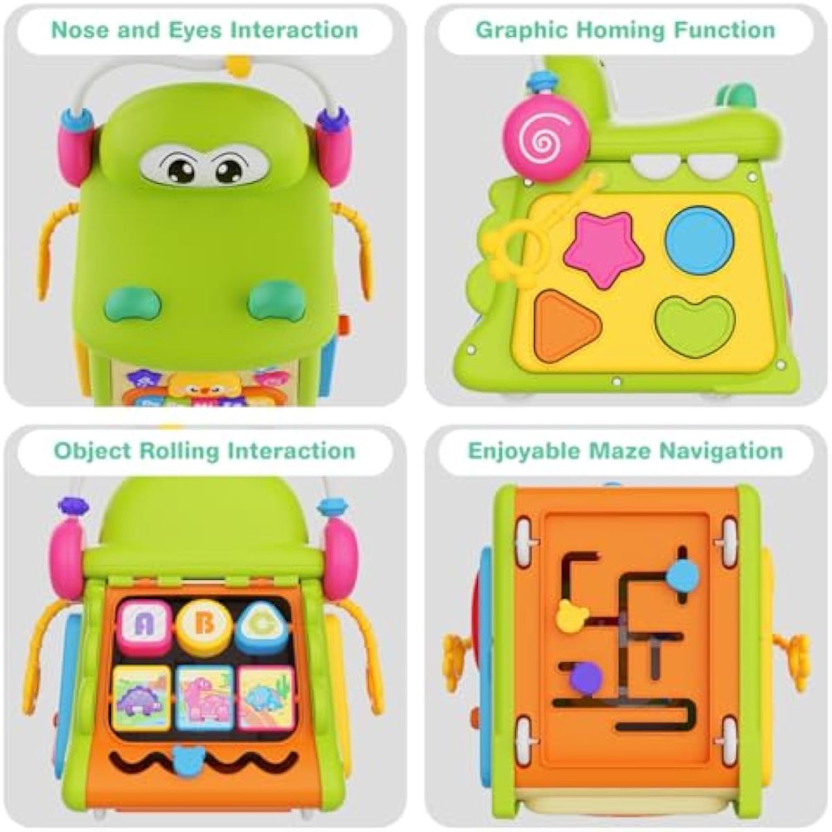 Baby Early Educational Toys Multi-functional Crocodile Polyhedron Seven-sided Drum Story Machine Xube for Baby Toy - Image 9