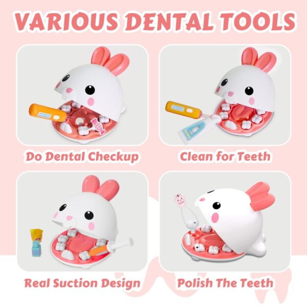 Custom Toy Manufacturer Children Pretend Play Juguetes De Doctor Plastic Pet Dentist Rabbit Play Doctor Toy Set for Kids - Image 12