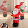 Toy Wholesaler China 113CM Remote Control Musical Moving Large 360 Degree Rotation Christmas Inflatable Santa Claus Toys - Image 14