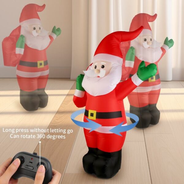 Toy Wholesaler China 113CM Remote Control Musical Moving Large 360 Degree Rotation Christmas Inflatable Santa Claus Toys - Image 5