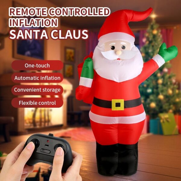 Toy Wholesaler China 113CM Remote Control Musical Moving Large 360 Degree Rotation Christmas Inflatable Santa Claus Toys - Image 7