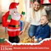 Toy Wholesaler China 113CM Remote Control Musical Moving Large 360 Degree Rotation Christmas Inflatable Santa Claus Toys - Image 17