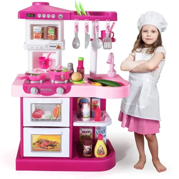Toy Manufacturer China Children Big New Style Pretend Play Preschool Cooking Food Play Sets Mini Kitchen Toys For Girls Kids - Image 2
