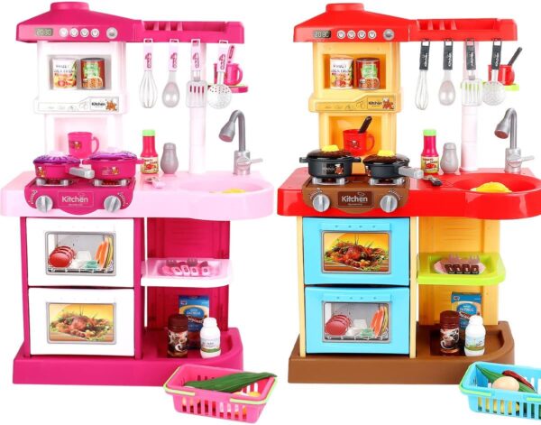 Toy Manufacturer China Children Big New Style Pretend Play Preschool Cooking Food Play Sets Mini Kitchen Toys For Girls Kids - Image 4