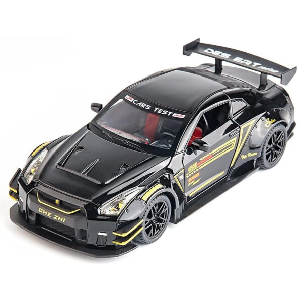 B2B Toy Supplier Diecast Model Cars 1:24 Metal Nissan GTR Sports Car with Sound and Light Pullback Toy Model Decoration Alloy Model Car - Image 2