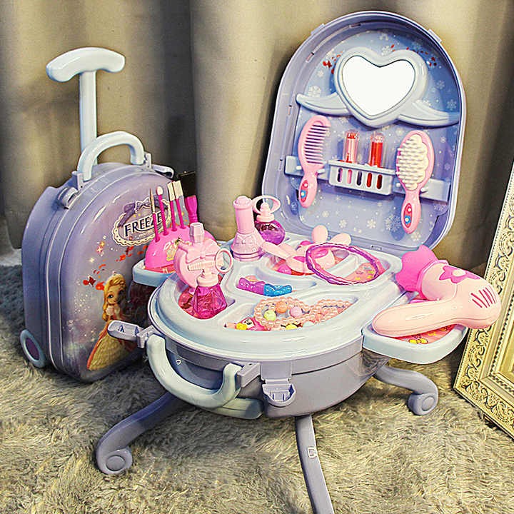 Wholesale Low Price Children Dressing Table Toy Gift Girl Kindergarten Suitcase Cosmetic Box Set Toys - Image 3