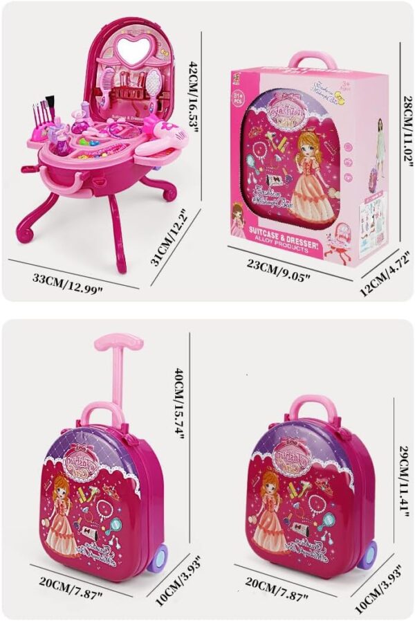 Wholesale Low Price Children Dressing Table Toy Gift Girl Kindergarten Suitcase Cosmetic Box Set Toys - Image 8