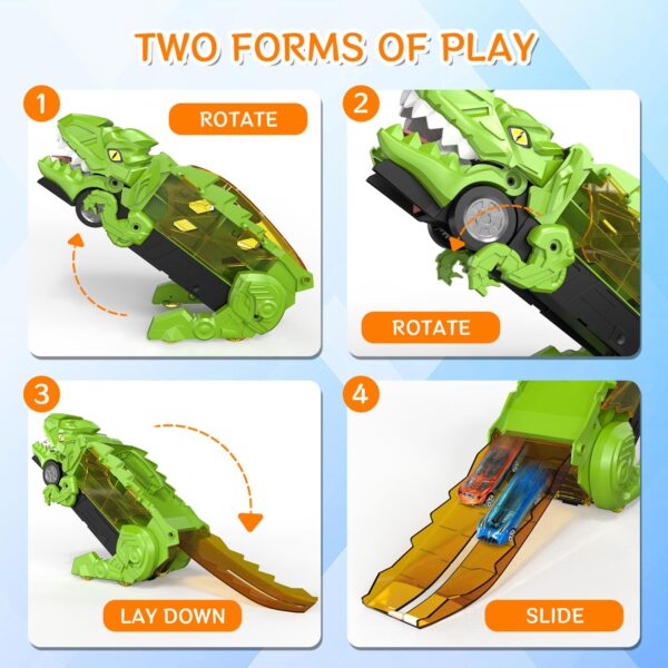 Wholesale Dinosaur Eating Cars Toy Truck Transport Carrier Car Dinosaur Truck Friction Toy Vehicle for Kids - Image 4