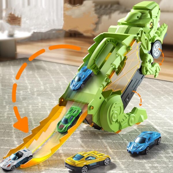 Wholesale Dinosaur Eating Cars Toy Truck Transport Carrier Car Dinosaur Truck Friction Toy Vehicle for Kids - Image 10