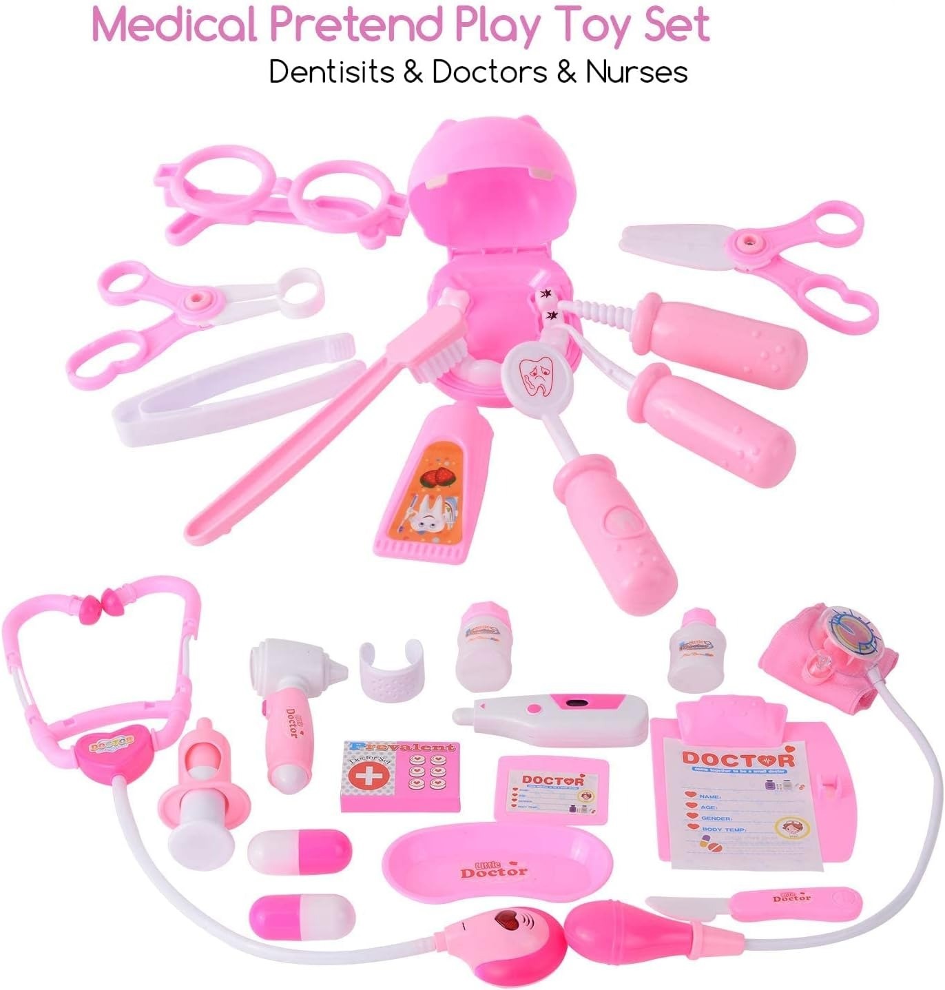 China Toy Factory 39Pcs Kids Pretend Play Educational Play Doctor Set Dental Toys for Kid - Image 3