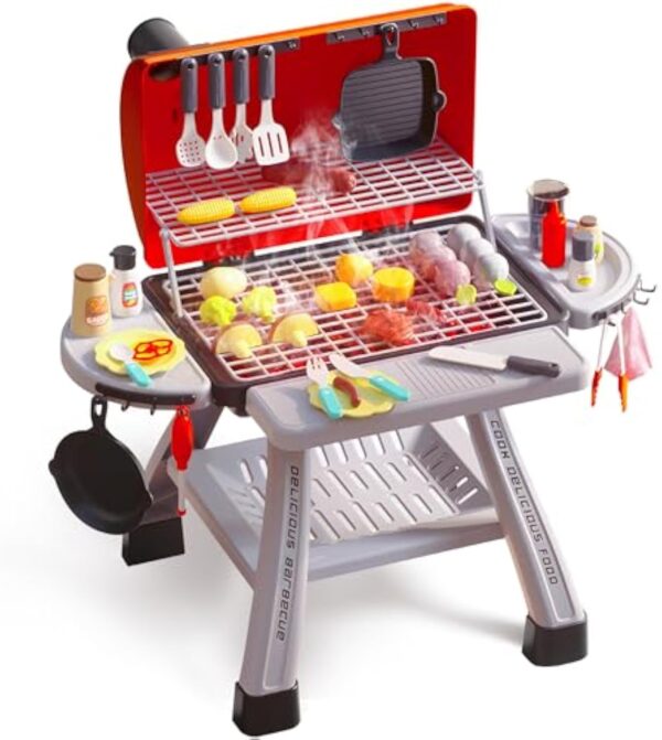 OEM Toys China Girl Toy Kitchen Set Barbecue Grill Toy Electric Cooking Games Furnace Play set Bbq Kitchen Toy - Image 2