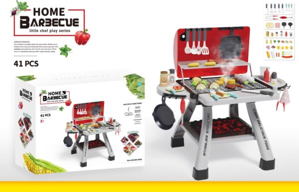 OEM Toys China Girl Toy Kitchen Set Barbecue Grill Toy Electric Cooking Games Furnace Play set Bbq Kitchen Toy - Image 12