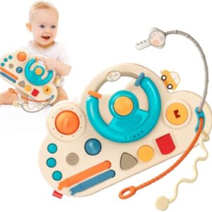 Educational Multi-functional Baby Sensory Toys Kids Busy Board Steering Wheel Gaming Montessori Toys - Image 13
