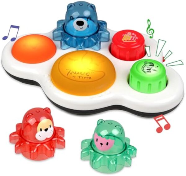 OEM Toys China Drum Toy Infant Early Education Musical Instrument Electric Baby Musical Light Up Toys Drum Gear - Image 2