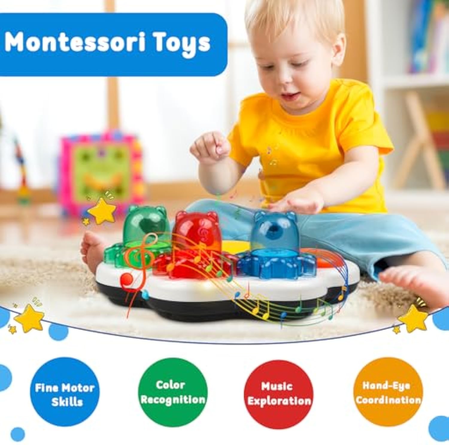 OEM Toys China Drum Toy Infant Early Education Musical Instrument Electric Baby Musical Light Up Toys Drum Gear - Image 3