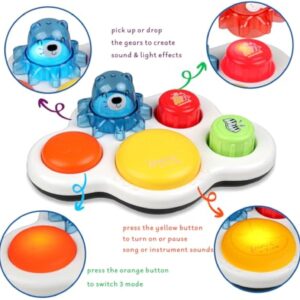 OEM Toys China Drum Toy Infant Early Education Musical Instrument Electric Baby Musical Light Up Toys Drum Gear - Image 16